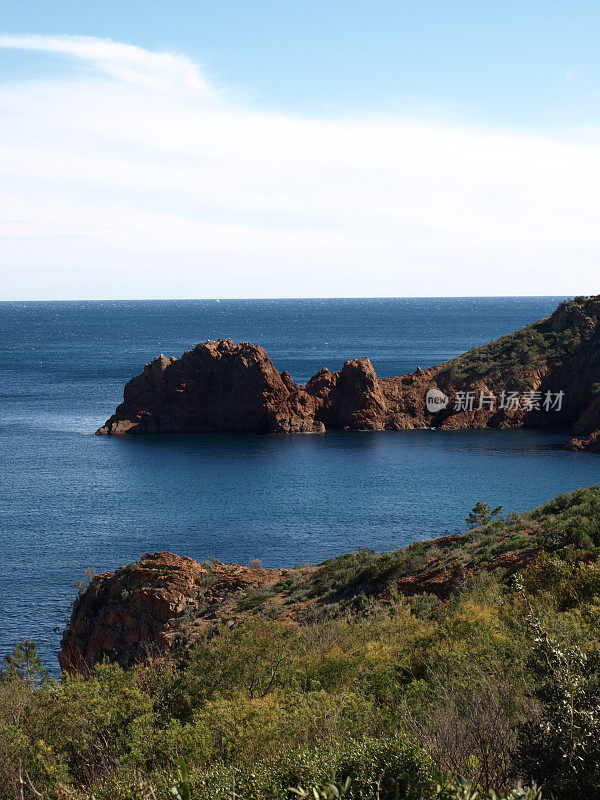 靠近 Agay 和 Channes 的 Corniche de l'esterel